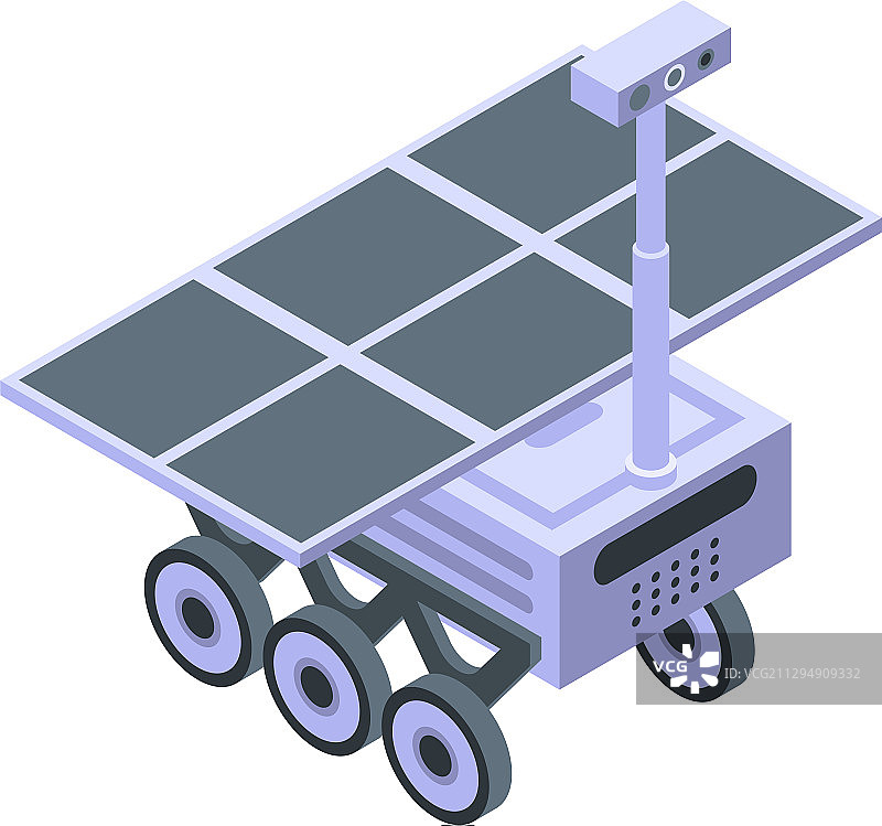 月球车图标2.5D风格图片素材