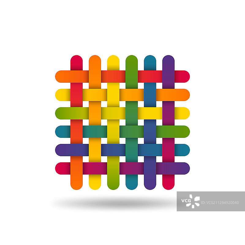 彩虹色交织线纺织品图片素材