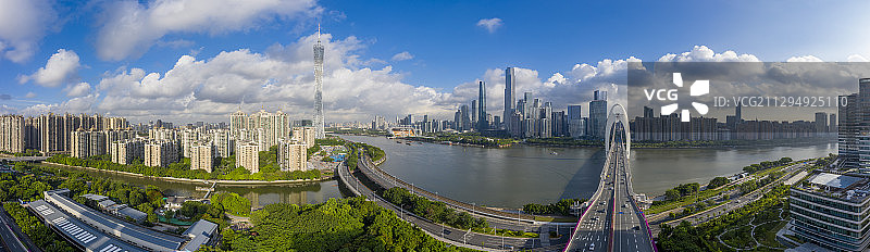 航拍中国广州城市风光图片素材
