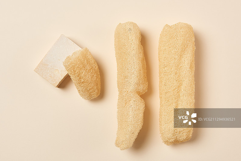 环保丝瓜络和肥皂图片素材