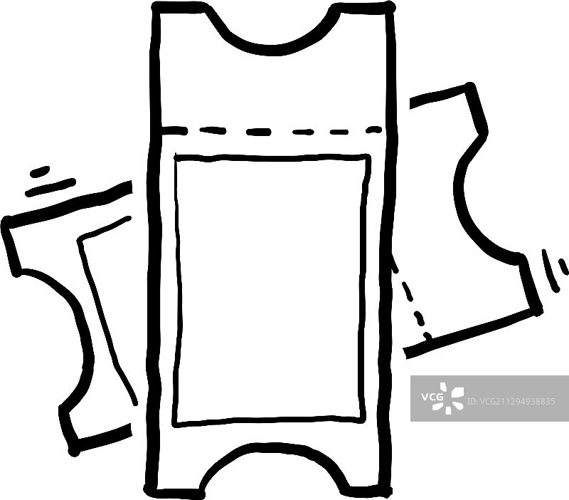 手绘彩票图标线条图片素材