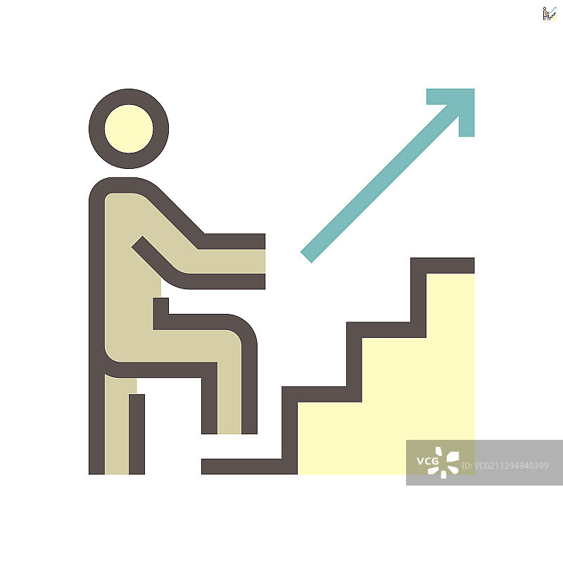 用于商业培训的步进图标设计图片素材
