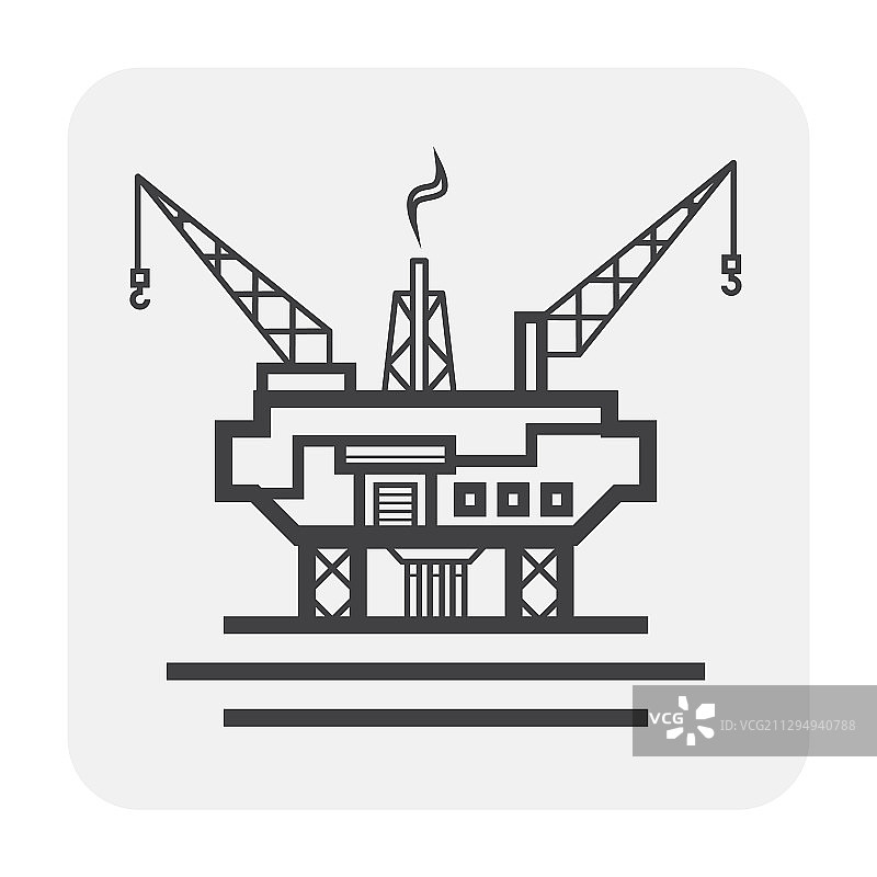 石油钻井平台图标图片素材