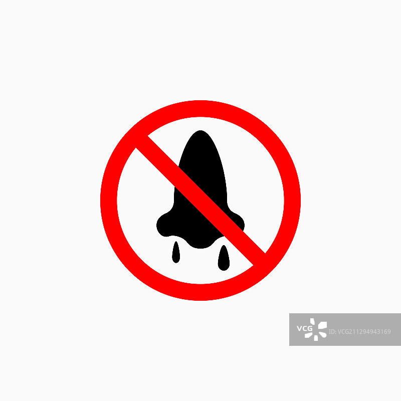 禁止流鼻涕图标图片素材