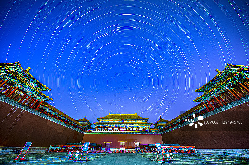 午门星轨图片素材
