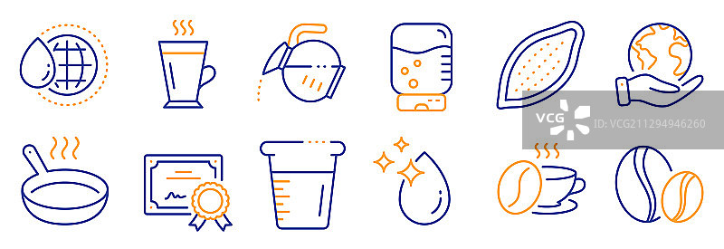 咖啡壶等食品饮料图标合集图片素材