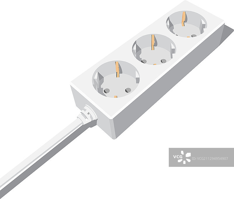 带三个插头的3D抽象电源插座图片素材