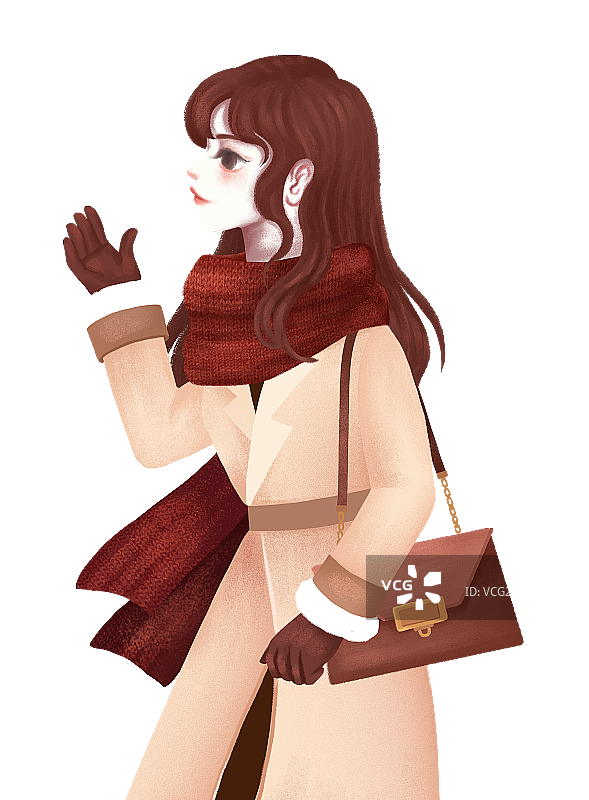 穿风衣的女人图片素材