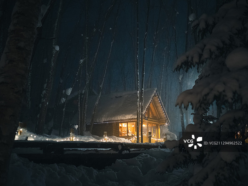 北海道富良野精灵小屋图片素材