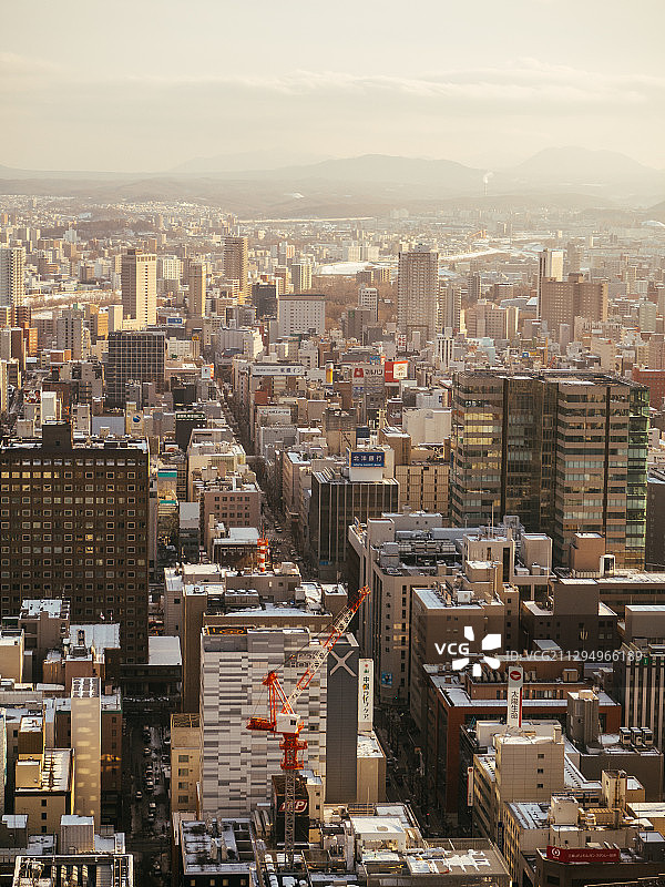 俯瞰札幌市区图片素材