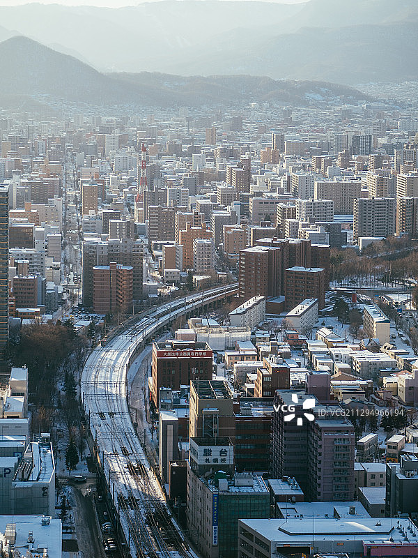 俯瞰札幌市区图片素材