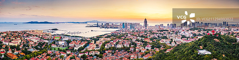 青岛老城区全景图片素材