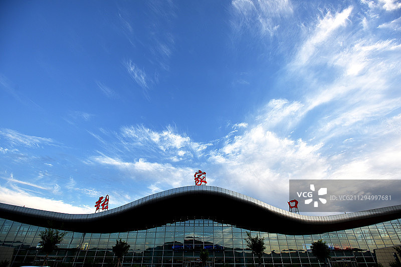 城市飞机场掠影 ———2020年8月4日拍摄的张家口机场图片素材