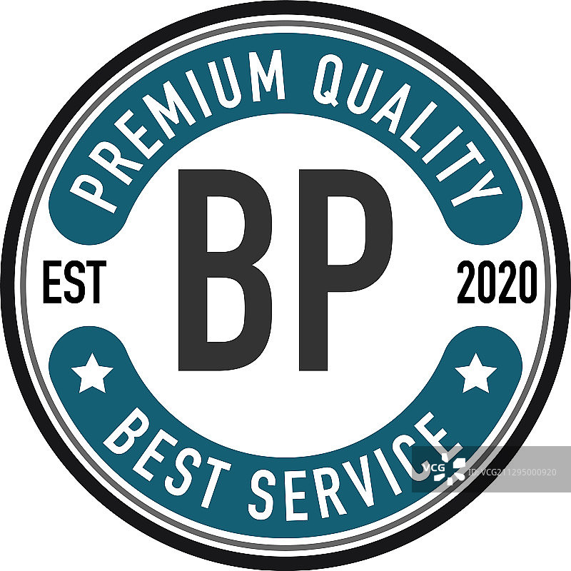 bp首字母优雅标志设计模板图片素材