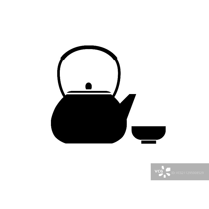 茶壶图标剪影图片素材