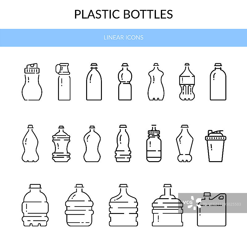 用于装水、果汁、苏打水和运动饮料的塑料瓶图片素材