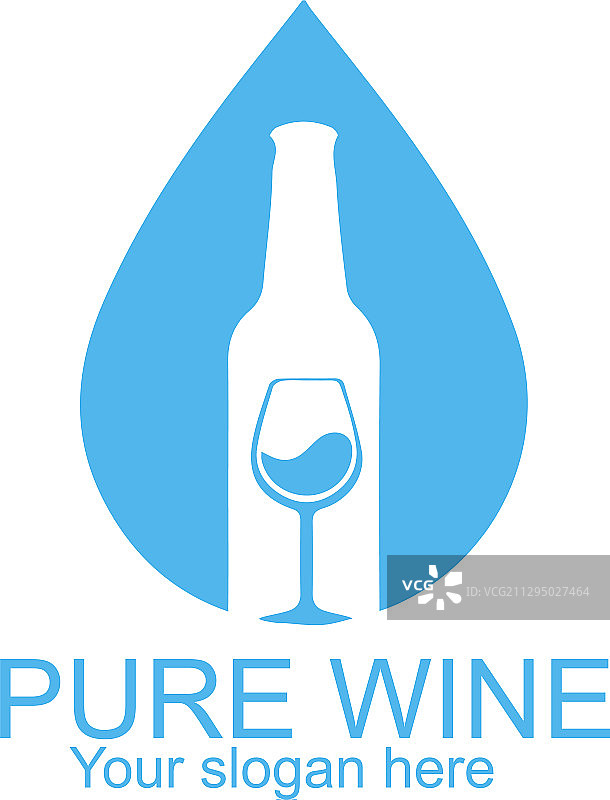 纯葡萄酒Logo设计模板图片素材