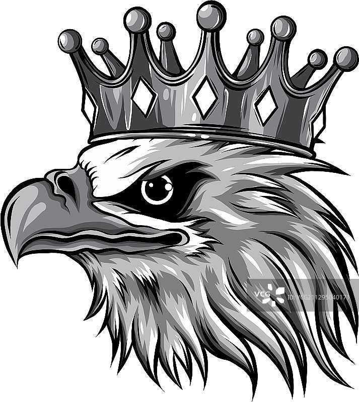 单色老鹰女王标志图片素材