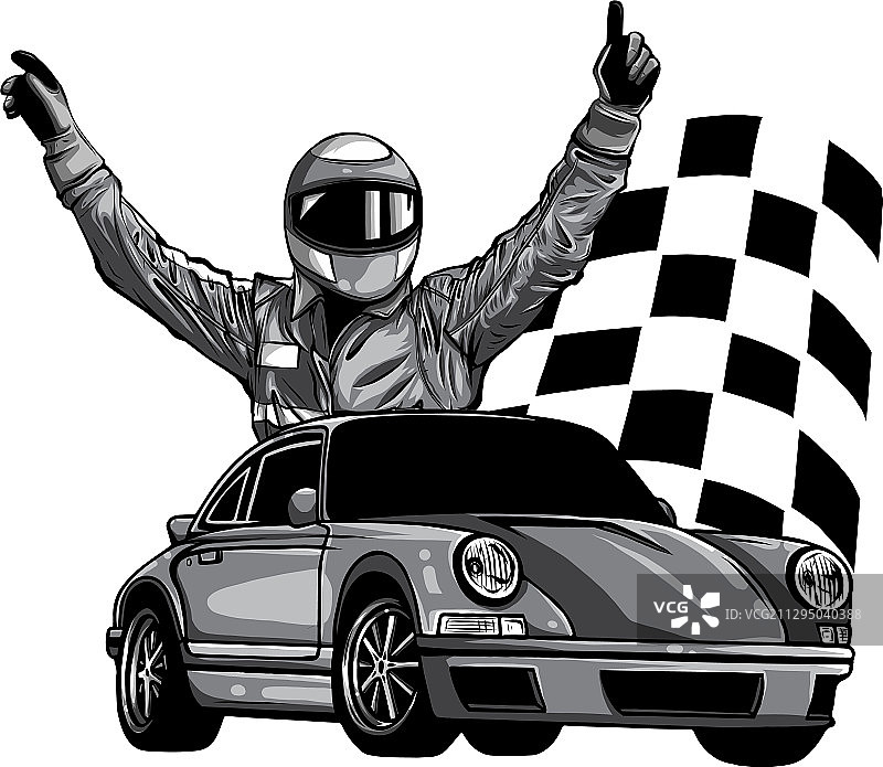 单色赛车图片素材