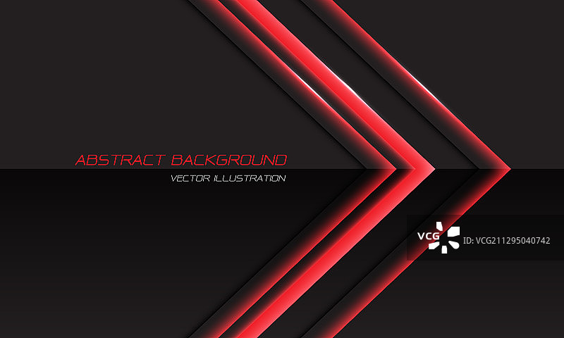 黑色金属上的抽象红色光线箭头图片素材