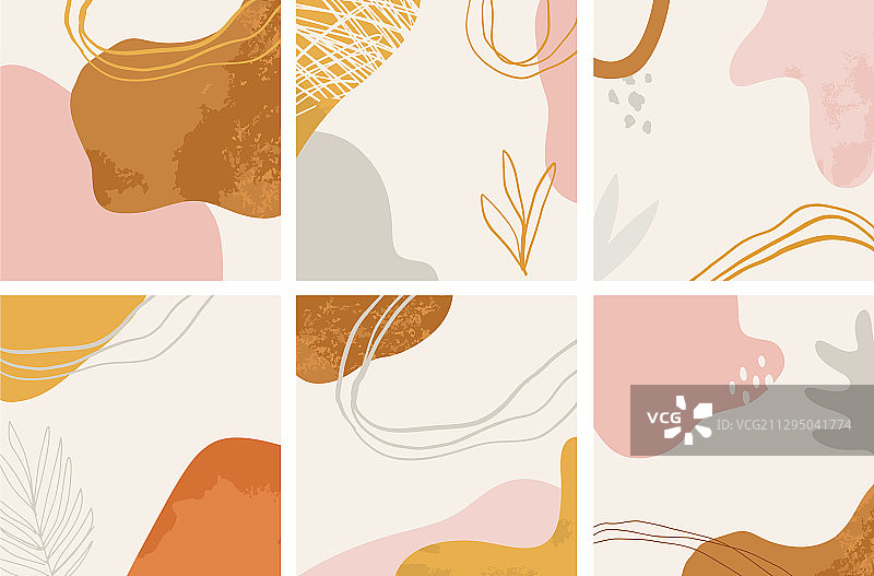 现代抽象手绘背景图案合集图片素材