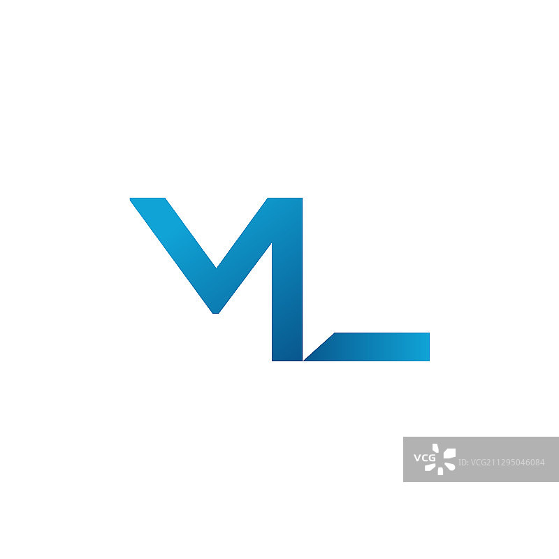 ML字母抽象标志模板图片素材