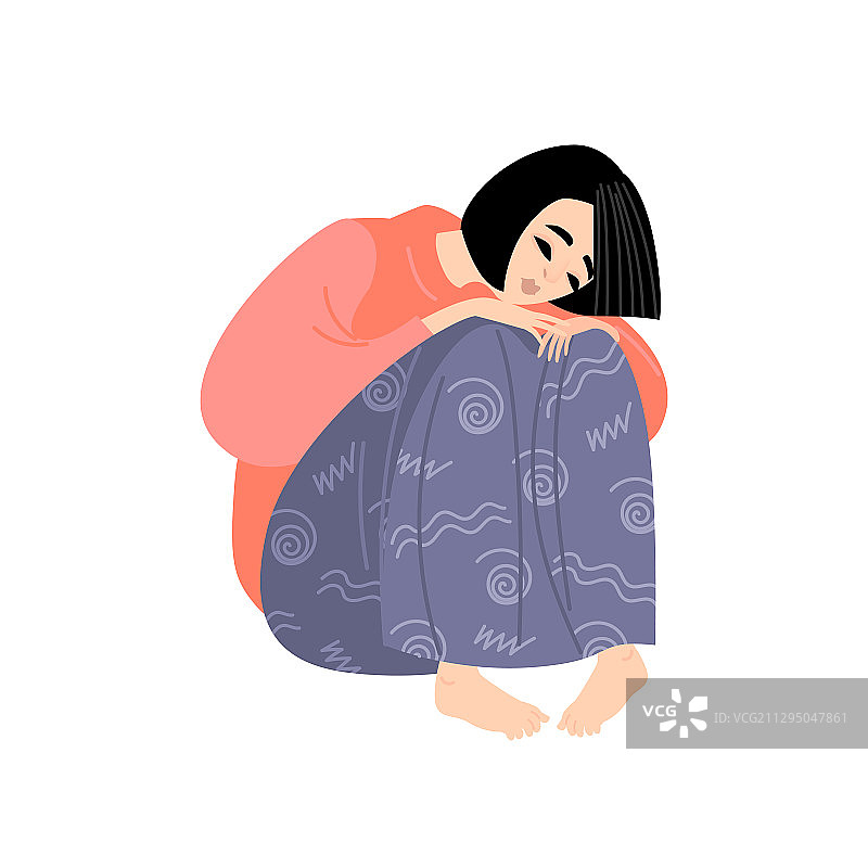 悲伤的女孩图片素材