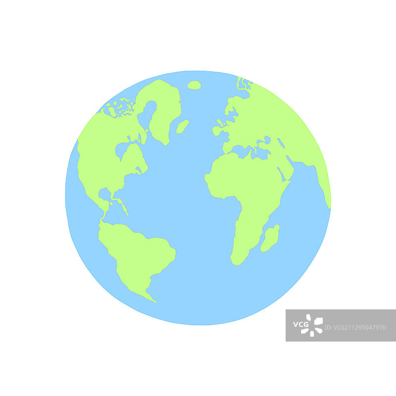 扁平时尚风格的手绘地球图片素材