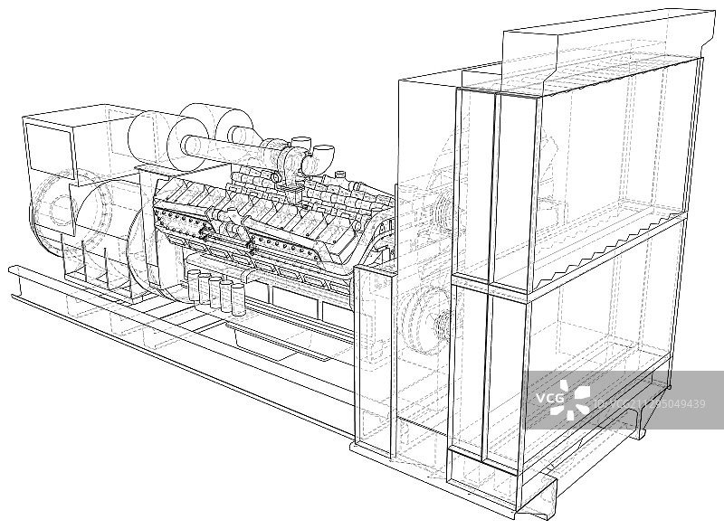 高压工业备用柴油发电机图片素材