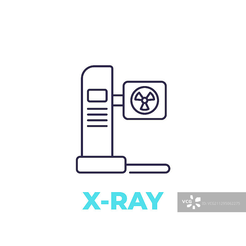 X光放射机线性图标图片素材