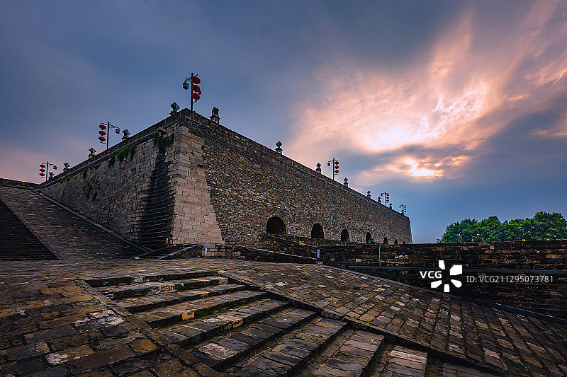 傍晚+中华门城堡图片素材