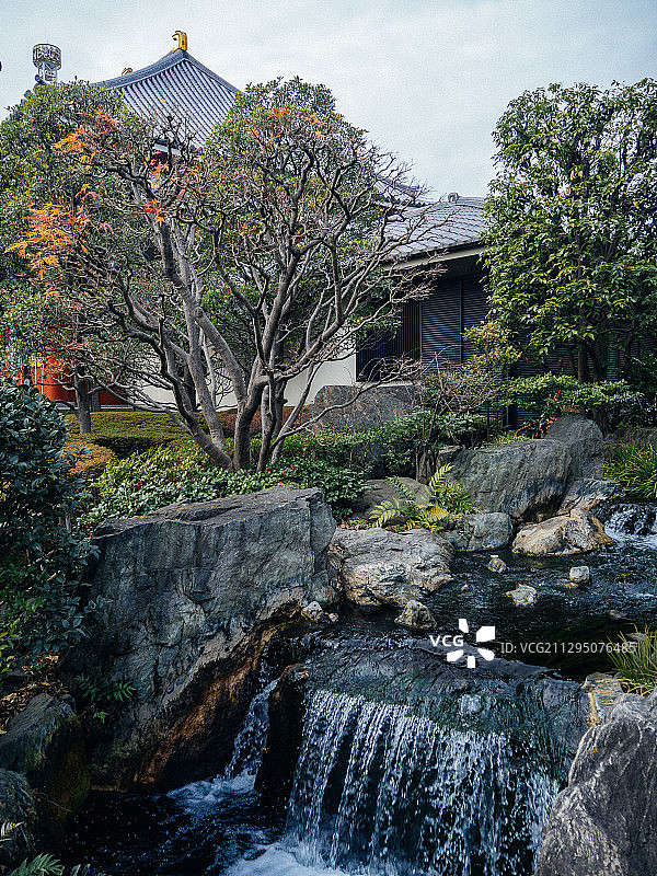 日本皇居里的园林一角图片素材