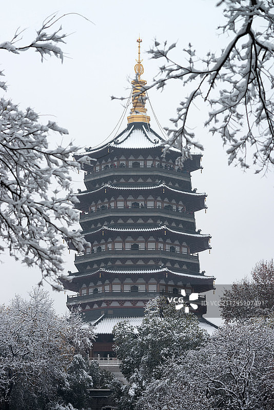 浙江杭州西湖钱塘江世界遗产亚运会大运河雷峰塔城市风光图片素材