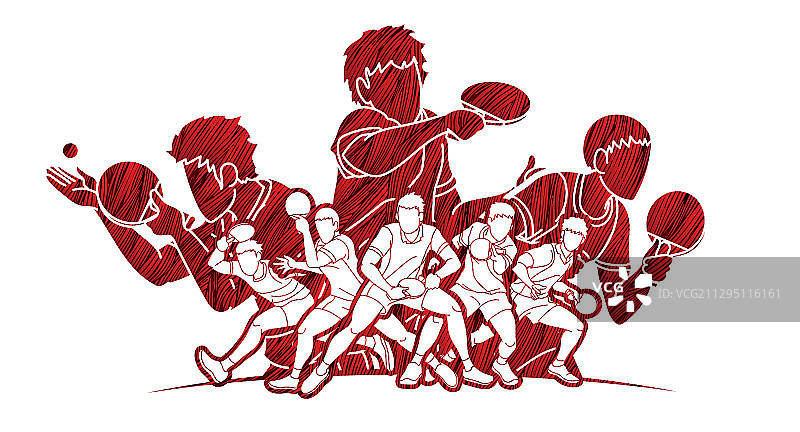 乒乓球运动员图片素材