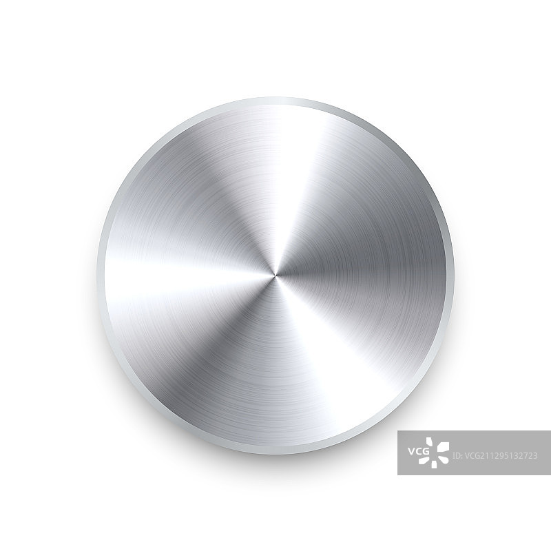 逼真金属铬按钮银色钢制音量图片素材