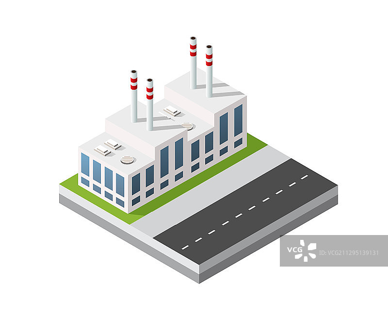 2.5D城市工业工厂模块图片素材