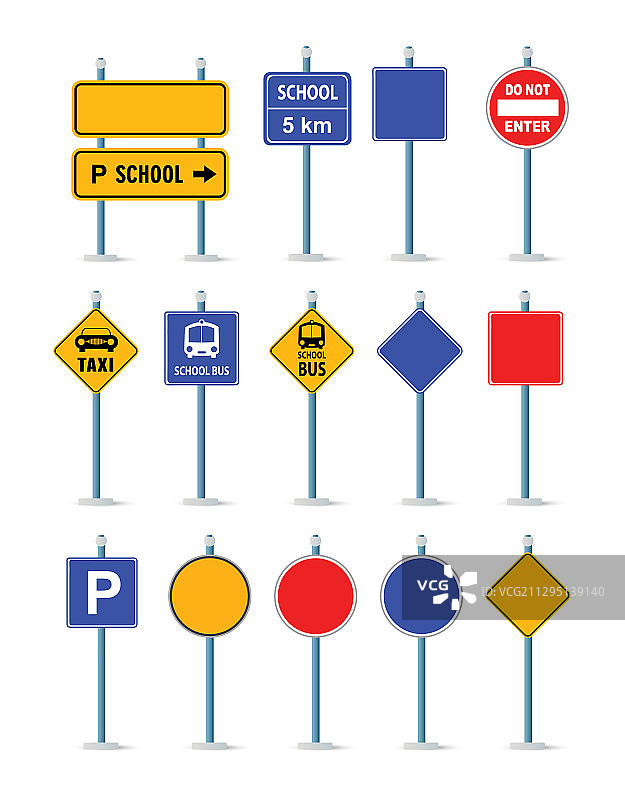 道路交通标志十字路口图片素材