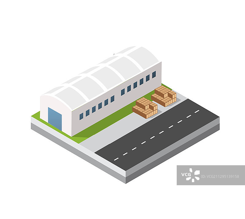 2.5D城市工业工厂模块图片素材
