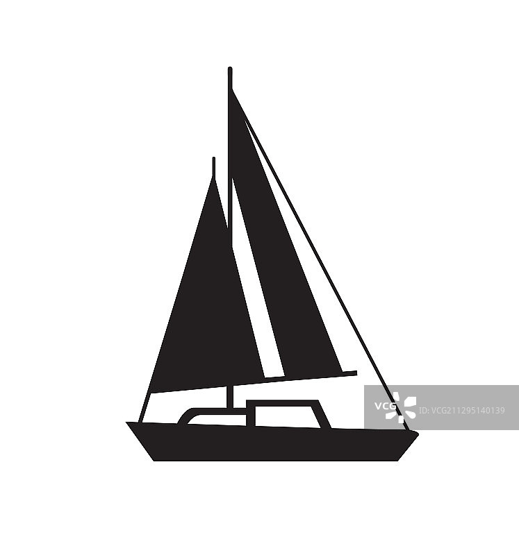 游艇船只轮廓图片素材