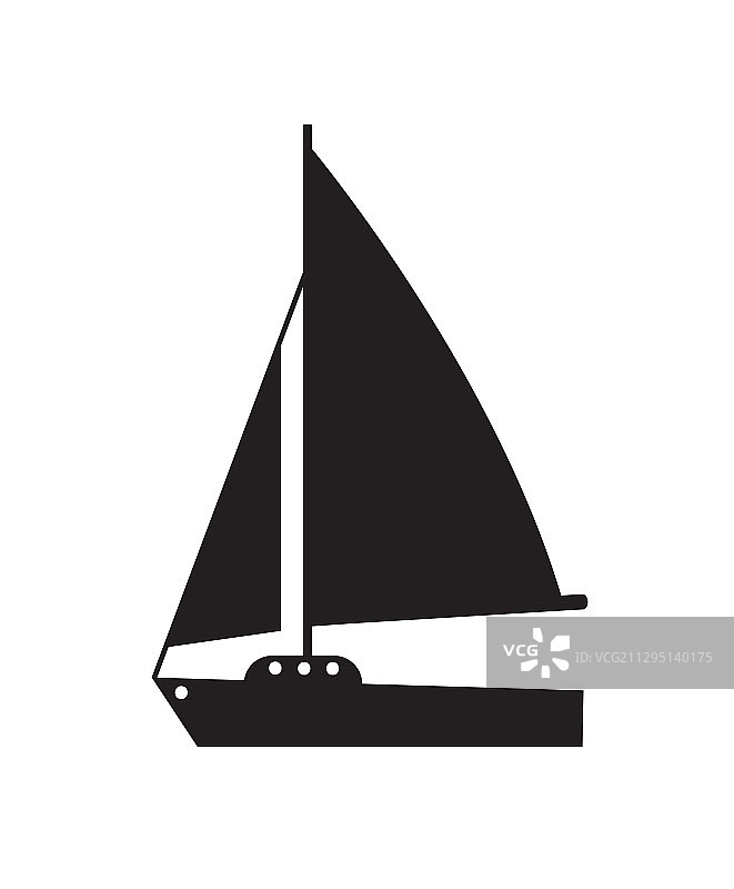 游艇船只轮廓图片素材