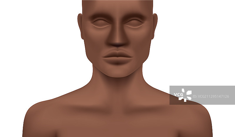 白底上的黑人男模特图片素材