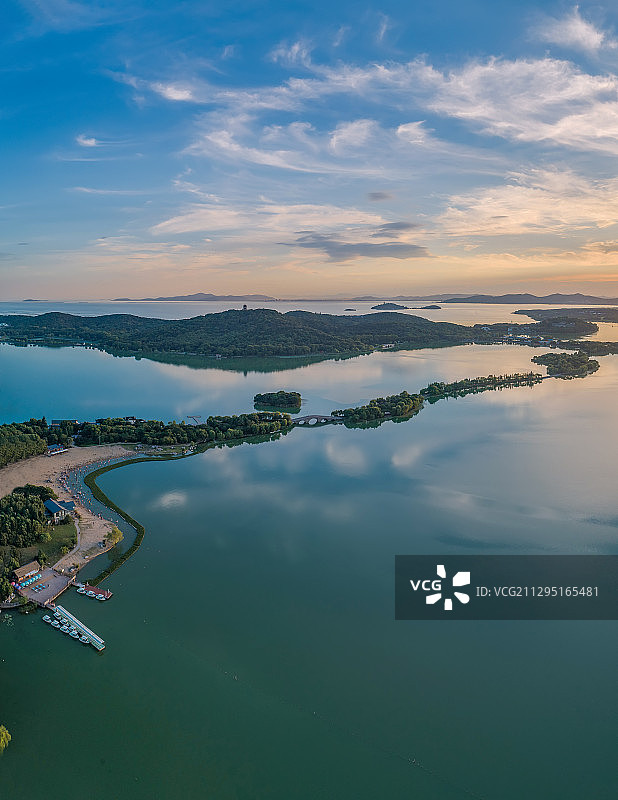 太湖落日图片素材