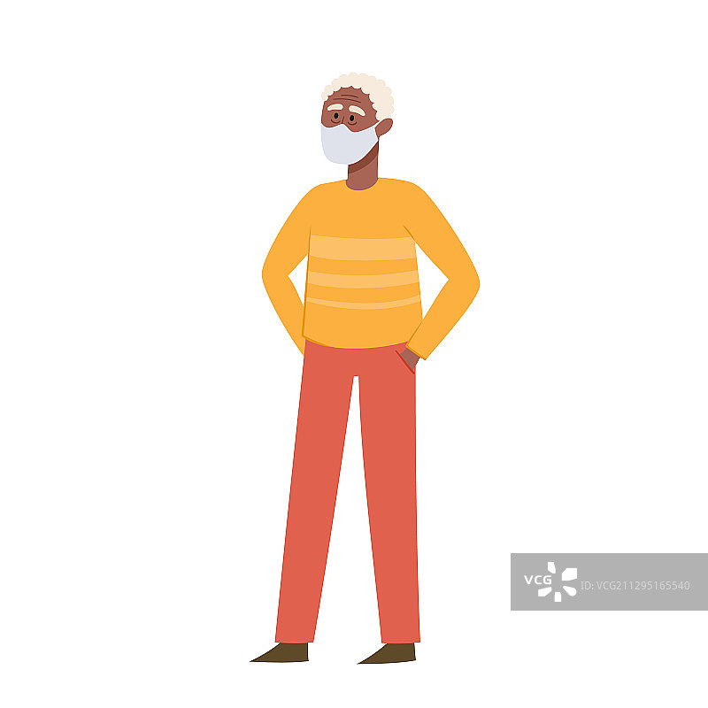 站立的老年男人图片素材