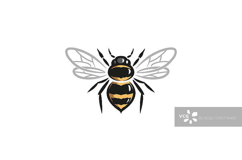 蜜蜂黄蜂线条创意logo图片素材