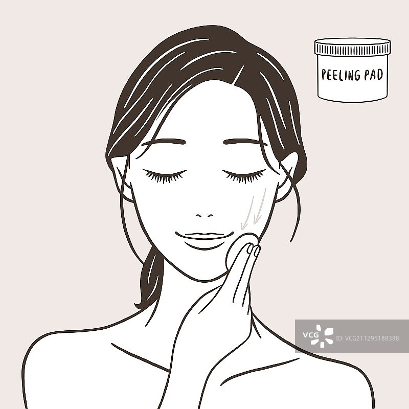 上半身女性美容护肤化妆品图片素材