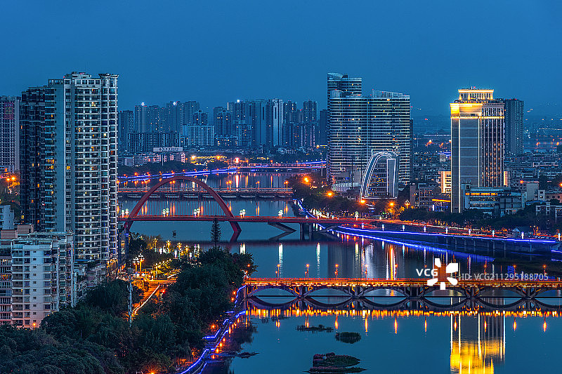 四川省德阳市夜景图片素材