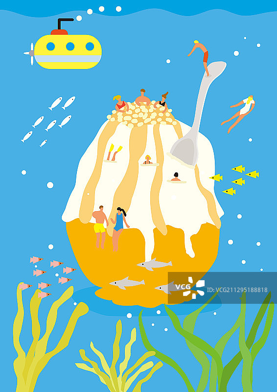 夏季刨冰甜点图片素材