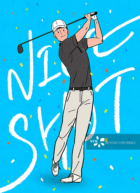 休闲活动：爱好、运动、高尔夫挥杆图片素材