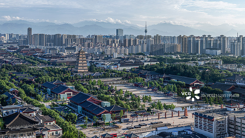 超高像素西安大雁塔大唐不夜城图片素材