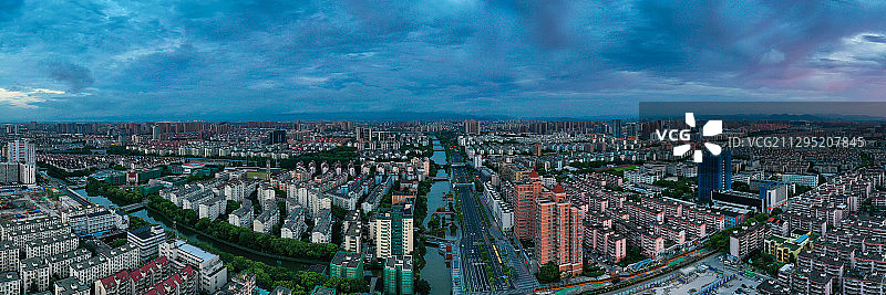 宁波海曙西全景图图片素材